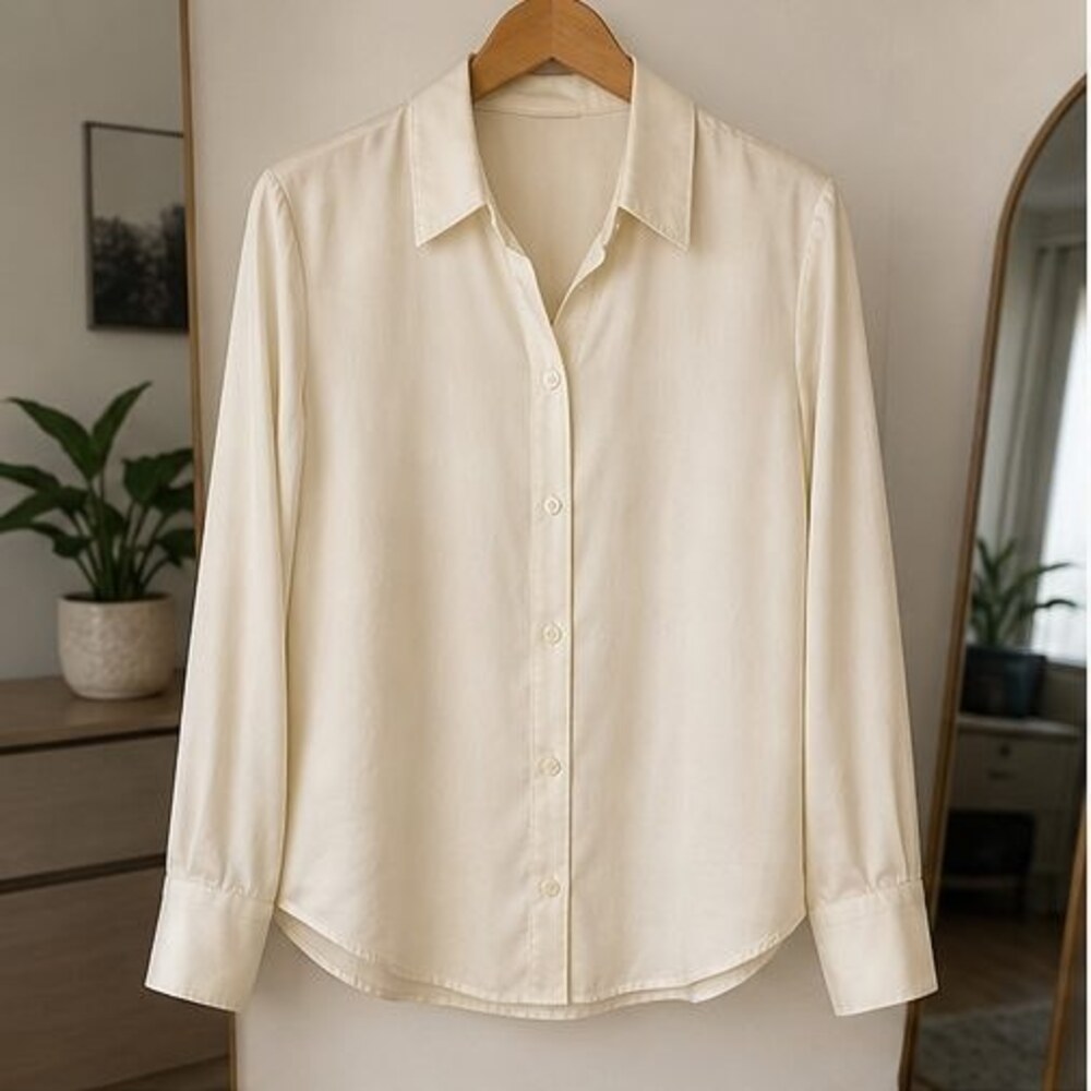 White Pleated Blouse